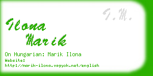 ilona marik business card